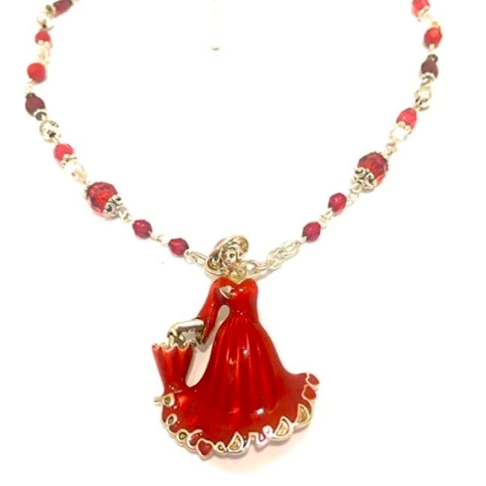 Red Dress For Heart Disease Awareness Necklace